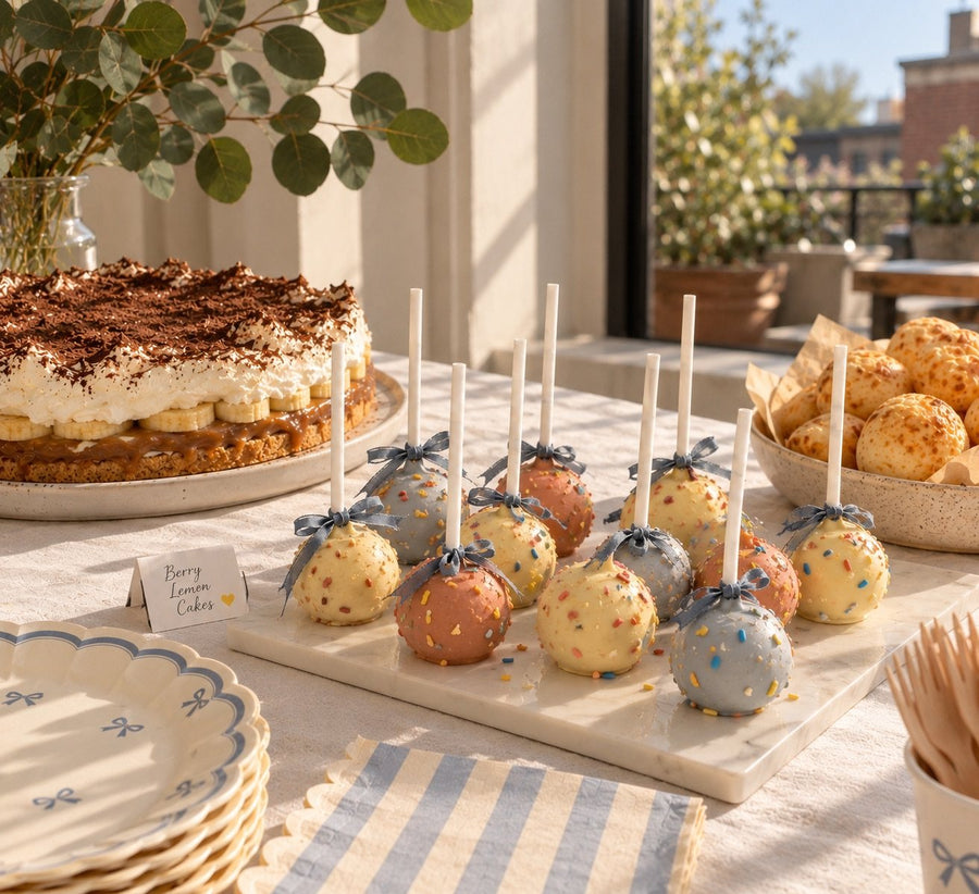 Styled dessert table with cake pops